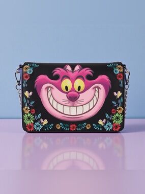 Loungefly Alice in Wonderland Cheshire Cat Tulgey Wood Crossbody Bag NWT